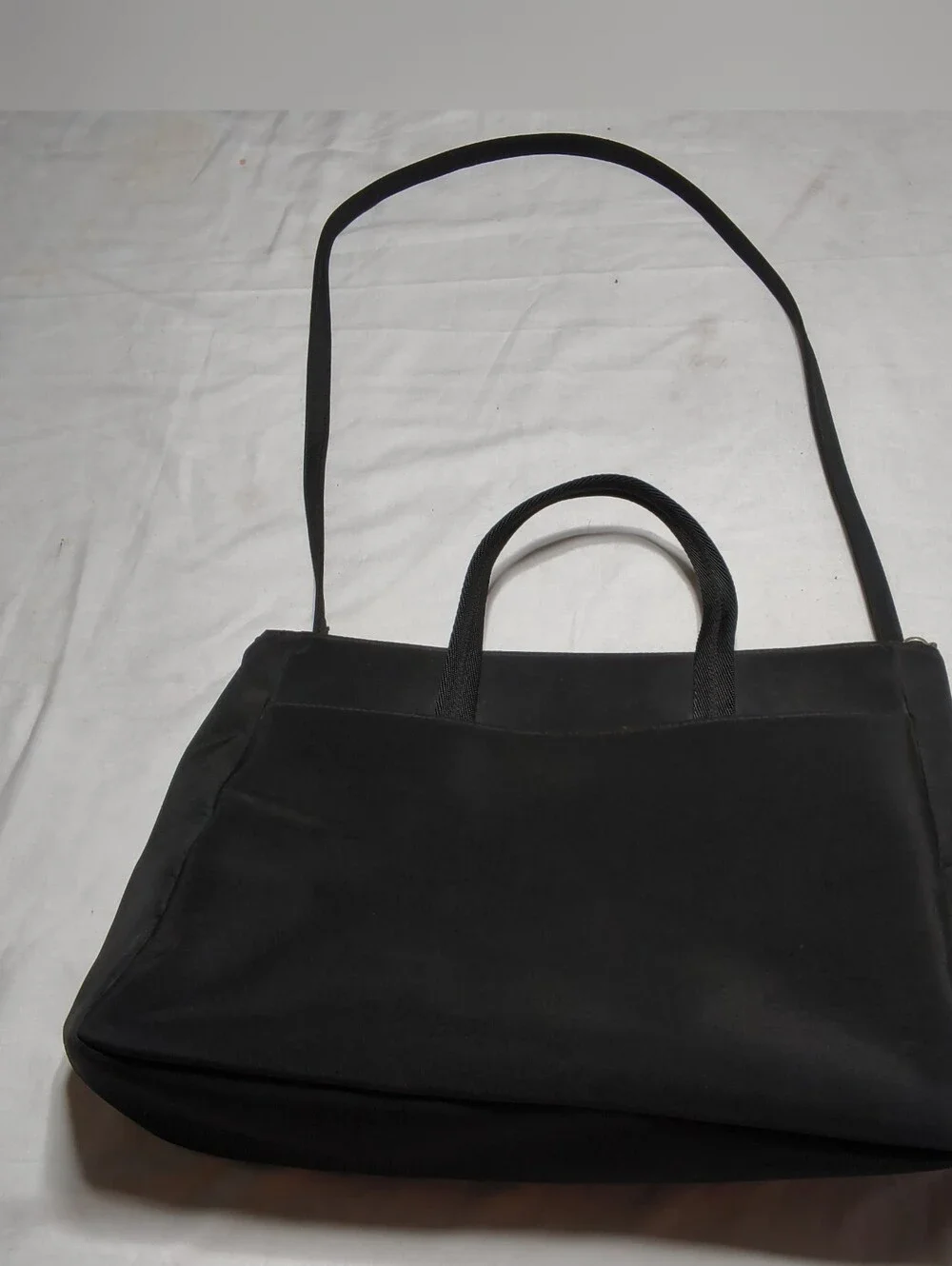 Lauren Ralph Lauren Black Nylon Tote Bag With Removable Shoulder Strap